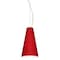 Besa Lighting Cierro Cable Pendant, Ruby Matte, Satin Nickel Finish, 1x100W Incandescent 1KX-4124RM-SN - alternate 1